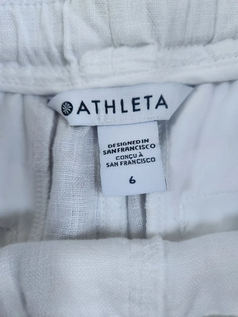 Athleta Women's White Cabo Linen Shorts - Picture 3 of 9